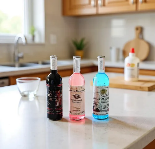 Vista 2 de Miniaturas de casa de muñecas a escala 1:12, botellas de alcohol para casa de muñecas, accesorios de cocina, mini comida en miniatura, accesorios