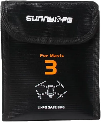 Vista 5 de Mavic 3 Lipo - Bolsa de batería para DJI Mavic 3 Pro, accesorios para drones, baterías ignífugas a prueba de explosiones, bolsa segura para carga