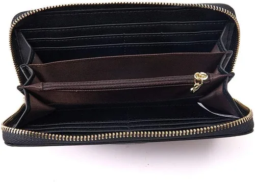 Vista 4 de Cyanb, carteras para mujeres, doblada, para muñeca, damas bolso largo con correa.