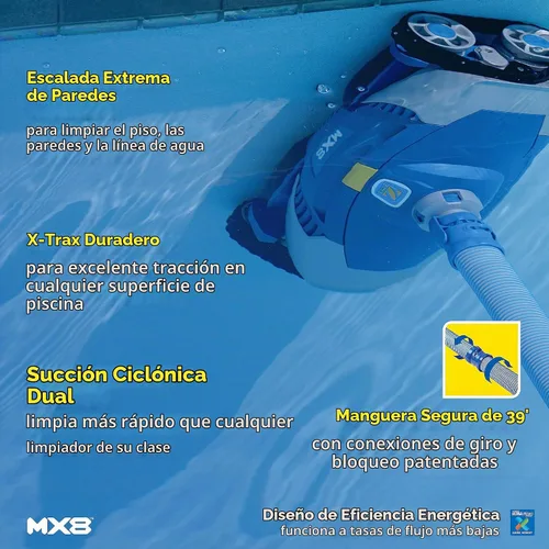 Vista 3 de Zodiac MX8 limpiador de succión lateral