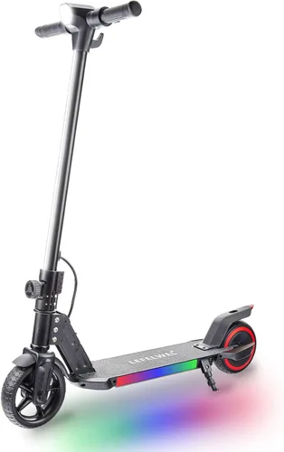 Vista 11 de Patinete eléctrico para niños de 6 a 14 años, motor de 150W, 4/7/11 mph, tiempo de conducción de 60 minutos, velocidad ajustable, pantalla LED