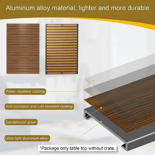 Vista 5 de Cubierta para Jaula de Perro de 48 Pulgadas con Imanes para Jaula - Cubierta Plegable de Aluminio para Perrera Decorativa Mesa de Almacenamiento Nuez