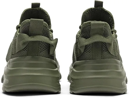 Vista 6 de Zapatos deportivos para caminar para hombre, ligeros, transpirables, informales, suela suave, cómodos, para el trabajo, gimnasio, entrenamiento