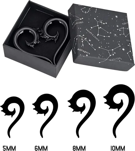 Vista 3 de Stuppendux Tapones de dilatación en espiral de cristal para oreja, dilatadores, dilatadores, dilatadores, piercings para el cuerpo, medidores