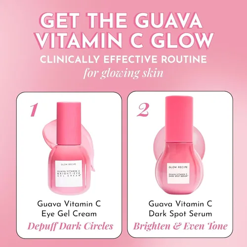 Vista 5 de Glow Recipe Suero de vitamina C de tamaño viaje de guayaba – Hidratante, iluminador y vegano coreano cuidado de la piel suero facial para manchas
