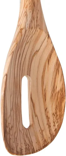 Vista 6 de Tovolo Cuchara de madera ranurada, utensilio de cocina de madera de olivo para cocinar y servir, spoodle de madera natural con agarre cómodo