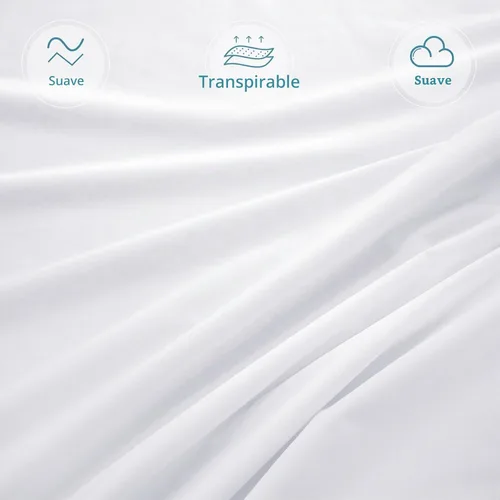 Vista 2 de Protección de colchón con zíper para cama individual impermeable (4/5/7/9 pulgadas), funda para colchón de 6 lados con zíper, compatible con Amazon