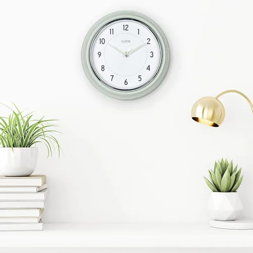Vista 5 de La Crosse Clock 404-3024PH - Reloj de cuarzo de barrido silencioso de 9.5 pulgadas, color verde