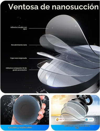 Vista 7 de XO Simple is Beauty - Soporte de teléfono para automóvil MagSafe, ultra magnético y fuerte succión ajustable de 360°, soporte de teléfono celular