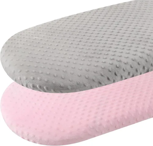 Vista 8 de Dot - Juego de sábanas para moisés, paquete de 2 sábanas elásticas ajustables para cuna, ultra suaves, ajuste universal, almohadilla rectangular