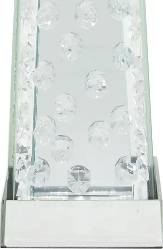 Vista 5 de Deco 79 Portavelas de cristal, 4 "x 4" x 14 ", plateado