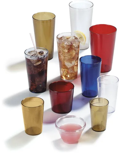 Vista 7 de Vaso de plástico CFS Stackable™, 32 onzas, rubí (paquete de 24)