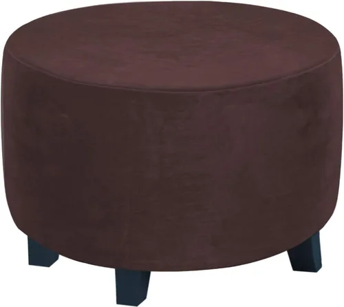 Vista 49 de H.VERSAILTEX Terciopelo de lujo de felpa de una pieza, rectangular, elástica, funda plegable para taburete o almacenamiento, cubierta elástica