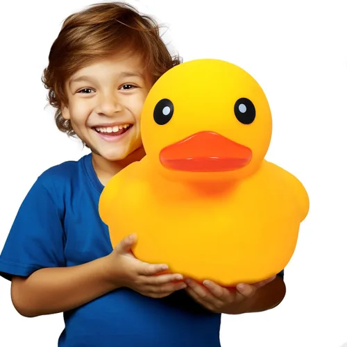 Vista 14 de 10.3 pulgadas Sin Agujero Gigante/Grande Impermeable Sin Ruido 'Bebe' Pato de Goma Divertido Amarillo/Ducikes Juguete de Baño/Piscina/Agua Sin