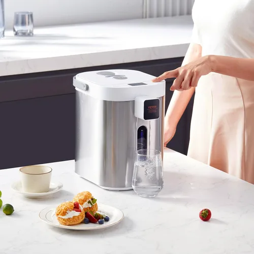 Vista 25 de VEVOR Dispensador de agua caliente, caldera y calentador de agua ajustable de 4 temperaturas, calentador de agua de encimera de acero inoxidable