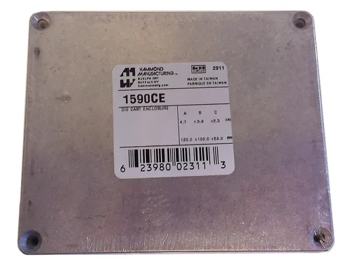 Vista 20 de Hammond Manufacturing 1590B DIECAST Caja 4.4X2.3X1.1 Plateado