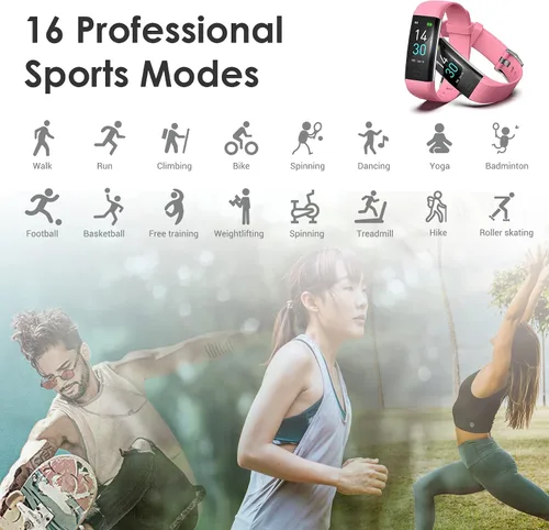 Vista 3 de threesheep Rastreador de actividad física para hombres y mujeres, reloj de fitness impermeable con rastreador de actividad y monitor de sueño, reloj