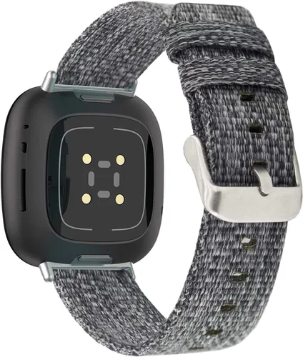 Vista 11 de Bandas compatibles con Fitbit Sense 2/Versa 4/Versa 3/Sense, correa de tela tejida transpirable, pulseras de repuesto ajustables para mujeres