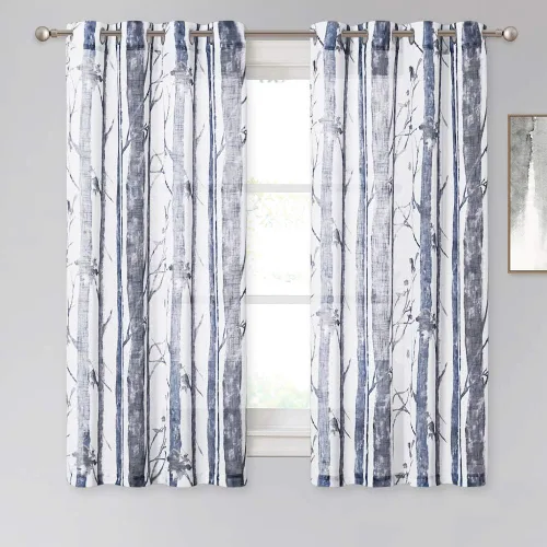 Vista 39 de KGORGE Cortinas opacas para sala de estar, aislamiento térmico, cortinas insonorizadas y cortinas estilo rústico estilo bohemio para cocina