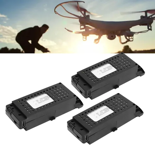 Vista 5 de Diydeg 3pcs 3.7V 3000mAh batería de litio para RC, batería de reserva UAV con cable de carga, RC batería de repuesto RC Quadcopter piezas