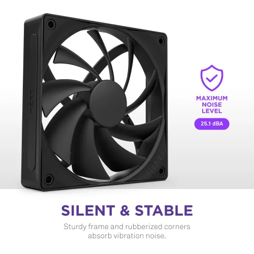 Vista 7 de F120Q - Ventiladores de flujo de aire silenciosos de 120 mm - Individual - Negro
