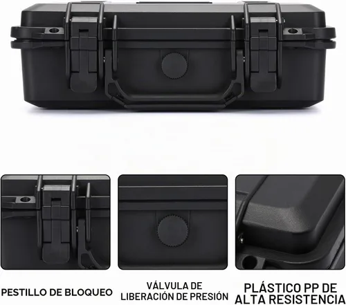Vista 4 de Mayouko Caja de herramientas portátil con esponja a prueba de golpes, grado impermeable IP67, funda rígida impermeable con inserto de espuma, funda