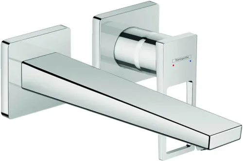 Vista 2 de hansgrohe Metropol 74526821 - Grifo moderno para lavabo de baño de bajo flujo con 1 manija y 2 5 pulgadas de alto en níquel cepillado, 74526821