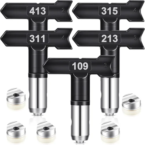 Vista 10 de 10 Piezas Puntas de Pulverización Puntas de Pulverización Reversibles Boquillas de Pulverización sin Aire para Pistolas Pulverizadoras de Pintura
