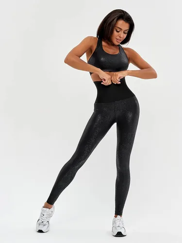 Vista 7 de Bona Fide Leggings de cintura alta de alta calidad para mujer con diseño único y control de abdomen, leggings de entrenamiento para mujer