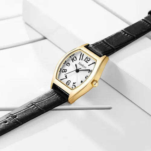 Vista 8 de Reloj Szaikyri en Forma de Barril para Mujeres con Números Árabes Fáciles de Leer, Reloj de Vestir para Damas