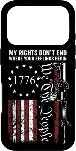 Vista 30 de My Rights Don't End Where Your Feelings Begin USA Gun Flag Case for iPhone 17