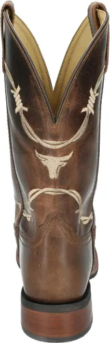 Vista 5 de Smoky Mountain Boots Logan - Botas de piel con punta cuadrada para hombre