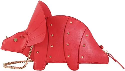 Vista 15 de QZUnique Bolso de hombro de tiburón de dinosaurio para mujer, diseño de animales 3D, con cremallera, bolso cruzado tipo mensajero para niña