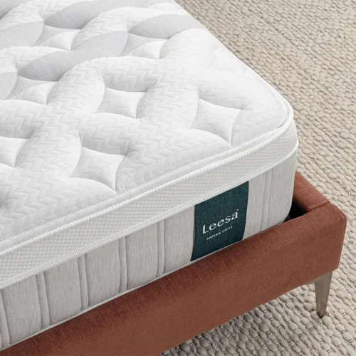 Vista 5 de Colchón Leesa Sapira Chill Hybrid de 14", suave, tamaño individual, refrigeración mejorada, espuma certificada CertiPUR-US, prueba de 120 noches