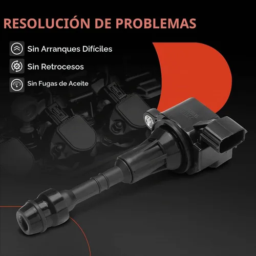 Vista 7 de A-Premium Juego de 6 paquetes de bobinas de encendido compatibles con Nissan Altima 2002-2006, Murano 2005-2008, Quest 2004-2009 3.5L, Frontier Negro