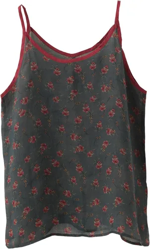 Vista 8 de LZJN Camiseta sin mangas para mujer, transpirable, con estampado floral