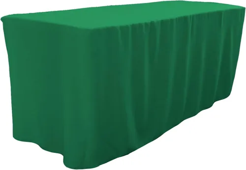 Vista 3 de LA Linen Mantel ajustable de popelina de poliéster, 96.2 in de largo x 30.0 in de ancho x 76.2