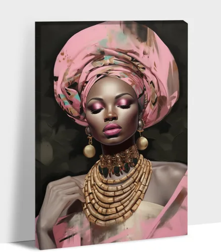 Vista 149 de Arte de pared afroamericano, decoración de rey y reina bailarín negro para sala de estar, arte de pareja de amor negro para dormitorio, lienzo