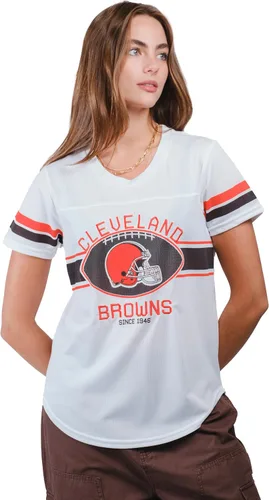 Vista 35 de Ultra Game Women's NFL Official Soft Mesh Varsity Stripe T-Shirt