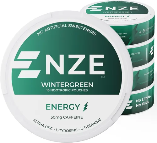 Vista 15 de NZE Bolsas nootrópicas de cafeína (canela), bolsas energéticas con 50 mg de cafeína, Alpha GPC, L-tirosina y L-teanina sin azúcar ni edulcorantes
