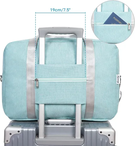 Vista 6 de Para Spirit Airlines - Bolsa de viaje plegable de 18 x 14 x 8 pulgadas, bolsa de viaje para llevar en el equipaje durante la noche para mujeres