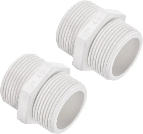 Vista 12 de M METERXITY Paquete de 4 accesorios de tubería de rosca macho de PVC – conector de manguera adaptador de rosca macho hexagonal G1/2, adaptador