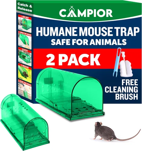 Vista 9 de Campior Trampa Humana para Ratones para Casa – Grande, Trampas para Ratones Sin Matar para Interiores para el Hogar, Trampa para Ratas y Ratones