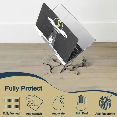 Vista 4 de Funda compatible con MacBook Air de 11 pulgadas 2015-2010 A1465 A1370, diseño impreso de plástico para laptop, carcasa protectora Air de 11.6