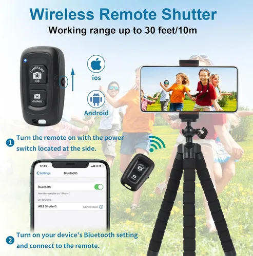 Vista 3 de UTEBIT Trípode flexible para teléfono con soporte para teléfono, cabezal