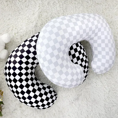 Vista 4 de DILIMI Paquete de 2 fundas de almohada de lactancia, funda elástica extraíble para almohadas de lactancia, funda ultra suave y cómoda para bebés