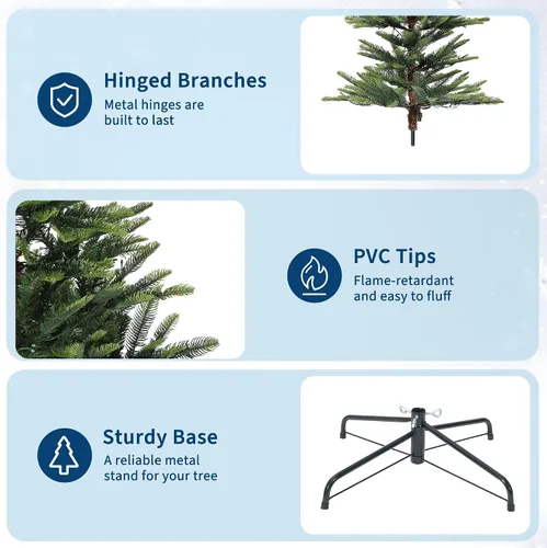 Vista 5 de 7.5ft Christmas Tree with 750 Clear Lights