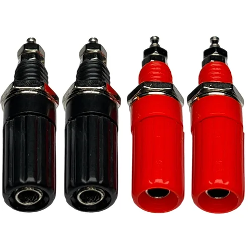 Vista 2 de CESS Conector de terminal de amplificador de poste de unión Banana Plug Jack Socket Panel/Conectores de montaje en chasis - Longitud: 1.8