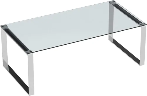Vista 10 de Cortesi Home Remi - Mesa consola de cristal contemporánea con acabado cromado