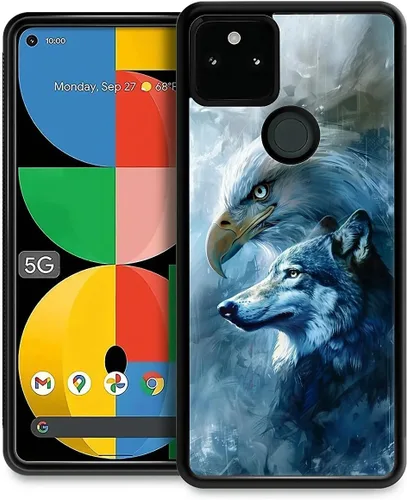 Vista 205 de Compatible con Google Pixel 4A 5G Mobile Case Creative Acrylic Panel trasero Silicona Protección Grip especialmente diseñado para Google Pixel 4A 5G